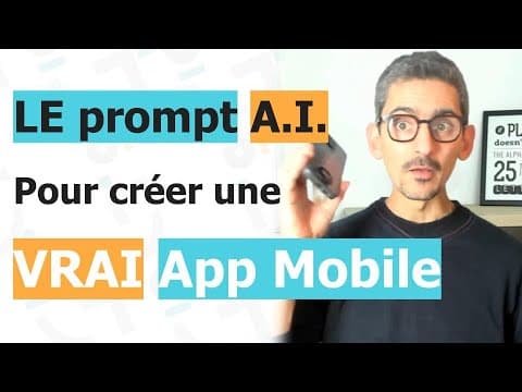 Le Prompt I.A. pour creer une VRAI App Mobile avec Windsurf