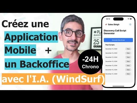 Créez une Application Mobile & un Backoffice avec l'I.A. (WindSurf)