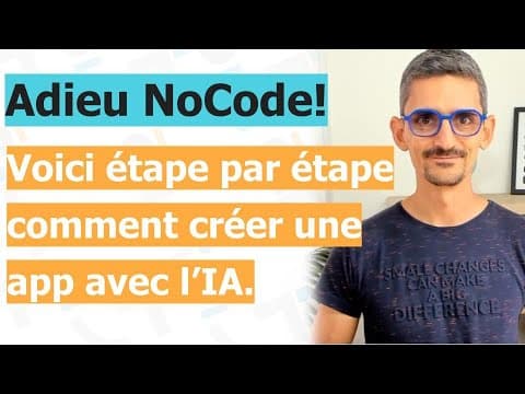 Adieu NoCode! Voici étape par étape comment créer une app avec l’IA.