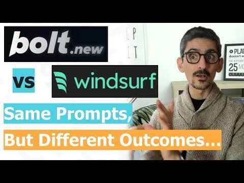 bolt vs windsurf - Same prompts but different outcomes
