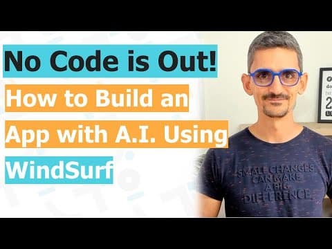 No Code is Out! How to Build an App with A.I. Using WindSurf